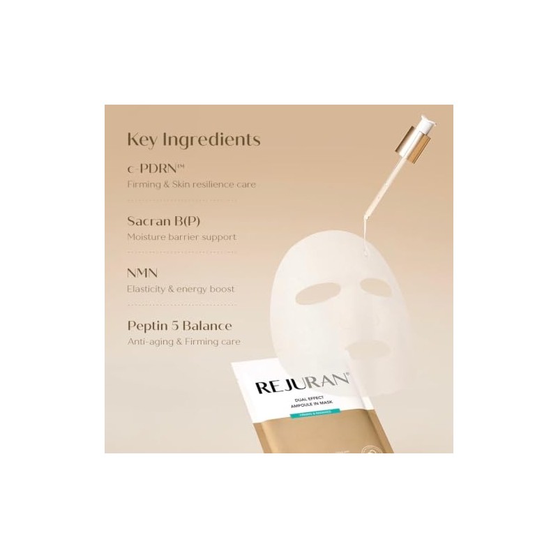 REJURAN Dual Effect Ampoule Mascarilla para Firmeza y Radiancia con