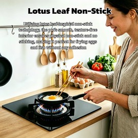 Crzxfypa 4.7 Inch Mini Nonstick Egg Frying Pan,Small Cast Iron Skillet with Heat Resistant Handle,Induction Compatible Tiny Pan for Gas Electric Stove,Compact for Single Egg Pancakes Appetizers(Black)
