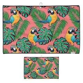 Uther - Cart Golf Towel with Carabiner Clip, Golf Towels for Golf Bag, On-Course Golf Accessories, Golf Gear, Moisture-Wicking & Lint-Free, 15 Inches x 24 Inches, Birdie Talk 2.0