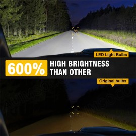 AUIMSOCO For Toyota Supra 1994-1998 LED Headlight Bulb 10000K KIT High Low Beam Light