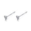 Silver 925 Earrings, Heart, 0.1 inch (3 mm), Small, Small,