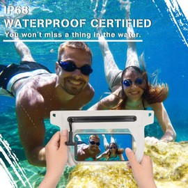 Hikeen Waterproof Dry Bag 2 in 1 Set with Screen Touch, Removable, IP68 Fully Waterproof, Adjustable Waist, Waist Backpack, Underwater Photography, Waterproof Backpack, Suitable for Swimming and