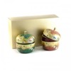 Cha Cult Japanese Tea Canister, Pack of 2 (100 g each), Luxurious and Elegant, Round, Flip Top, 200 g, Pack of 2