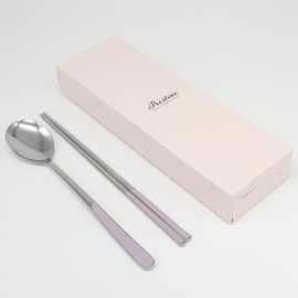 Pristine pastel color premium, high-quality domestic cutlery set with good grip, single package, Blue Breeze / 프리스틴  파스텔컬러 그립감 좋은 프리미엄 고급 국산 수저세트 1인 패키지, 블루브리즈