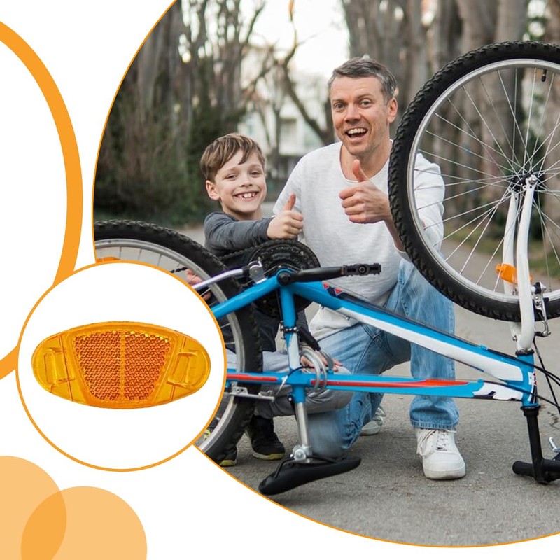 EIHI Pack of 6 Bicycle Reflectors Cat Eyes to Improve