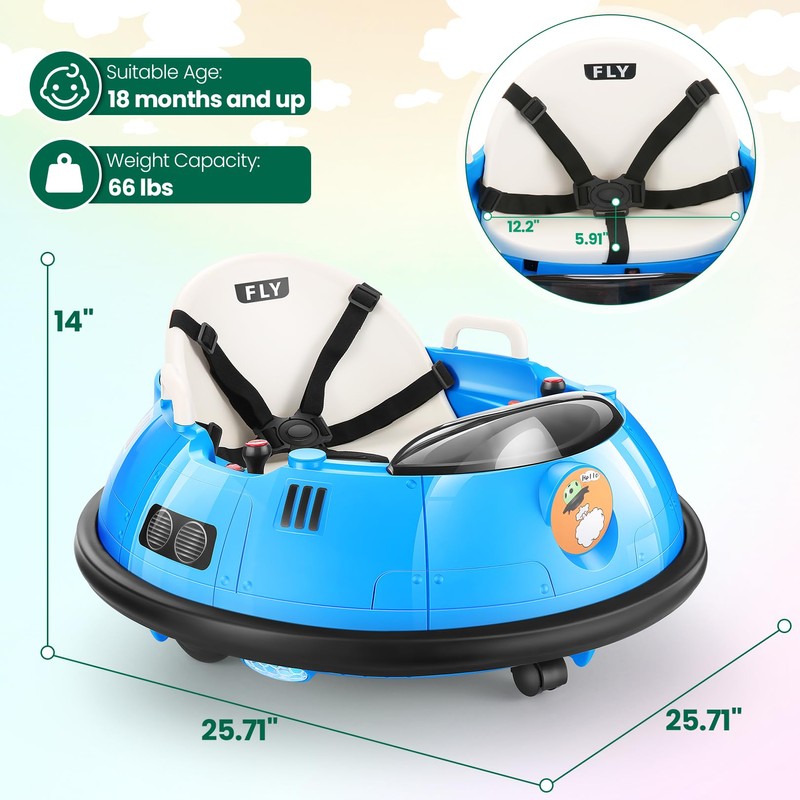 Hikole Electric Bumper Car for Kids, Baby Bumping Toy Car