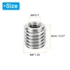 PATIKIL 10pcs M8*1.25 Male M4*0.7 Female Thread Adapter Sleeve Reducer
