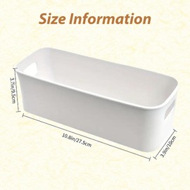 jenniehome 6 Stück Aufbewahrungsbox Kunststoff Aufbewahrungskorb mit Griffen Boxen Aufbewahrung Küche Aufbewahrungsboxen Küchenschrank Organizer box für Badezimmer Regal Ordnungsboxen Kunststoffbox