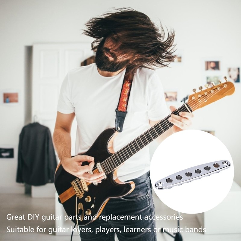 Guitar String Through Plate Ferrule Bushing Plate Zinc Alloy Guitar