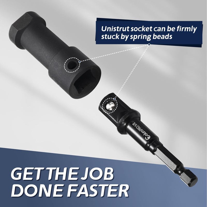 ColumPRO 17mm Unistrut Channel Socket Set, One 17mm 1/2" Drive