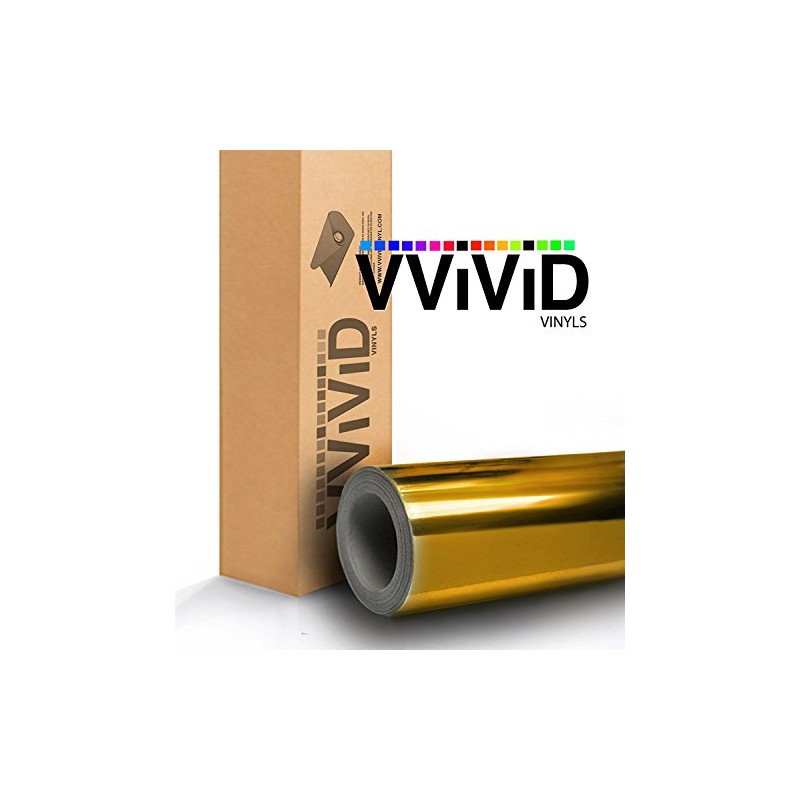 VViViD Gloss Chrome Gold Vinyl Wrap Adhesive Film 12 Inches