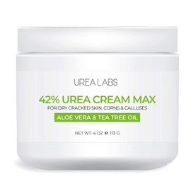 | 42% Urea Cream – Tea Tree Oil & Aloe Vera-Infused Foot & Skin Repair | Deep Hydration & Natural Exfoliation for Cracked Heels, Dry Feet, Rough Skin & Callus Removal (4 Oz)