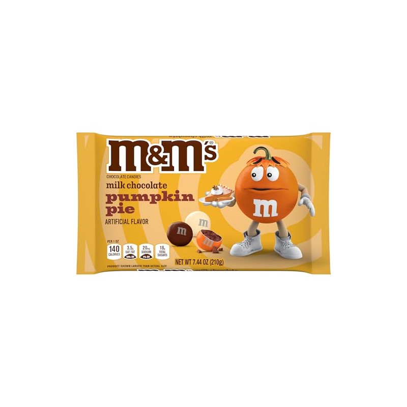 M&M's Milk Chocolate Pumpkin Pie Candy, 7.44 oz Bag