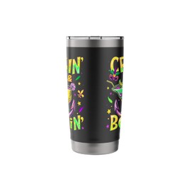 Cruisin & Boozin Cruise Time Mardi Gras Carnival Ship Party Stainless Steel Insulated Tumbler