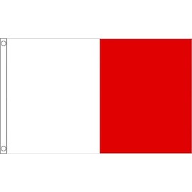 White and Red Irish County Flag - 5 x 3 FT - 100% Polyester With Eyelets Banner - FlagSuperstore
