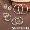 Senteria 925 Sterling Silver Hoop Earrings for Women Hypoallergenic Chunky
