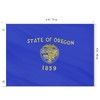 VICDRIA Oregon State Flag, 4x6 Ft, Deluxe Full Embroidered Heavy