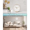 LATENO - Wall Clock for Standing or Hanging - Gold