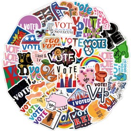 67pcs Colorful Vote Sticker Patriotic Election Voting Sticker for Election Campaign Voter Envelope Seals Postcards Decorations Supplies,Waterproof Vinyl Decals Sticker for Laptop Skateboard Bike
