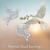 VONALA 925 Sterling Silver Dove Earrings for Women Filigree Bird