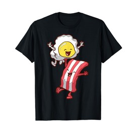 Happy Sun With Bacon Cartoon Character Design T-Shirt