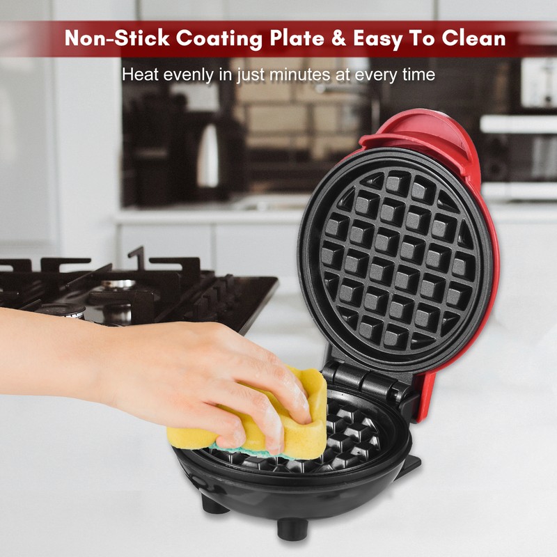 Mini Grill Machine Waffle Maker Electirc Round Griddle Sandwich Eggs