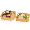 Cididu Cididu 2 Pack Bamboo Stackable Storage Bin, Countertop Open