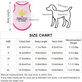 Pistha 4 Pack Dog Shirts Summer Printed Puppy Clothes Cute Sleeveless Pet T Shirts Dog Clothes for Small Medium Dogs Cats Girl(XL)