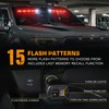 XRIDONSEN Red Emergency Visor Lights Bar Interior Windshield Strobe Lights