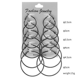 Stocking Stuffers Holiday Outfits for Women 2024 6 Pairs Retro Hoop Earrings for Women Punk Earrings Colorful Large Small Round Hoop Earrings Retro Colored Black White Circle Neon Earrings Jewelry Gifts for Women Girl