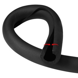 Kajaia Winter 9 mm Wall 16 mm Bore 1.8 Metre Length Slit Black Antifreeze Pipe Insulation Pipe Lagging Pipe Covers Foam Tube Cladding Foam Tube Hose for Heating and Plumbing Indoor and Outdoor Pipe
