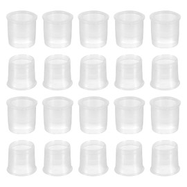 PATIKIL Lamp Pipe Cord Protector, 50 Pcs Plastic Tube Hole Washer Liner Bushing for 1/4 IPS Pipe, Clear 8mm ID x 9.8mm Height