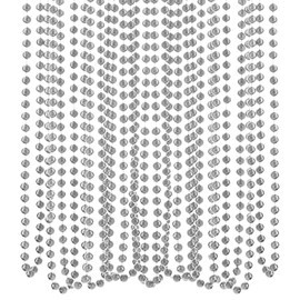 Christmas Luxury 10 Metre Bead Chain Garland Decoration Xmas Tree Hanging Ornaments (Silver Bead Garland 7703)