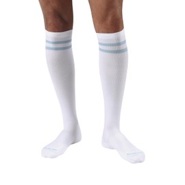 FOOTNOTES Knee High Compression Socks for Men & Women - 15-25 mmHg Graduated Support for Improved Circulation - Comfortable, Breathable, Ideal for Travel, Nurses, Pregnancy, and Everyday Wear (1Pair)