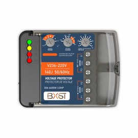 Wiring Surge Protector with Adjustable Over/Under Voltage Protection Automatic Recovery, 220V, 30A, Up to 6600W Heavy Duty Power Surge Protection for Refrigerators, Air Conditioning