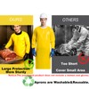 ELEBOX Waterproof Apron Smock with Long Sleeves, Safety lab Aprons