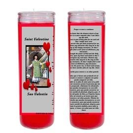 Gifts by Lulee, LLC Saint Valentine of Rome Patron of Love and Marriage Set of 2 Candles