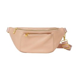 FAWN DESIGN The Fawny Pack Warm Blush Pink Fanny Pack, Fanny Pack for Women Crossbody Bag, 2 Pockets and 6 Interior Card Slots, Adjustable Nylon Strap