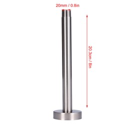 Ceiling Mounted Shower Arm, NPT 20 mm 8 Inch Stainless Steel Straight Round Shower Arm with Flange for Fixed Rain Shower Head (Brushed)