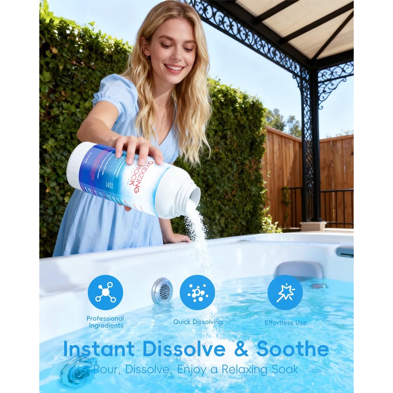POOLHOUR 32 Oz Chlorine-Free Oxidizing Shock for Hot Tub, Oxidizer