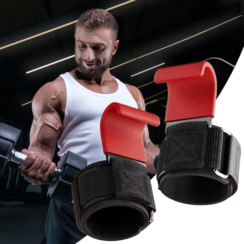 Gym Wrist Wraps | Bodybuilding Grips Hook - Ergonomic Padded