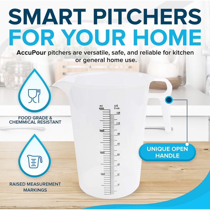 ACCUPOUR 8oz (250 mL) Measuring Pitcher, Plastic, Multipurpose - Great