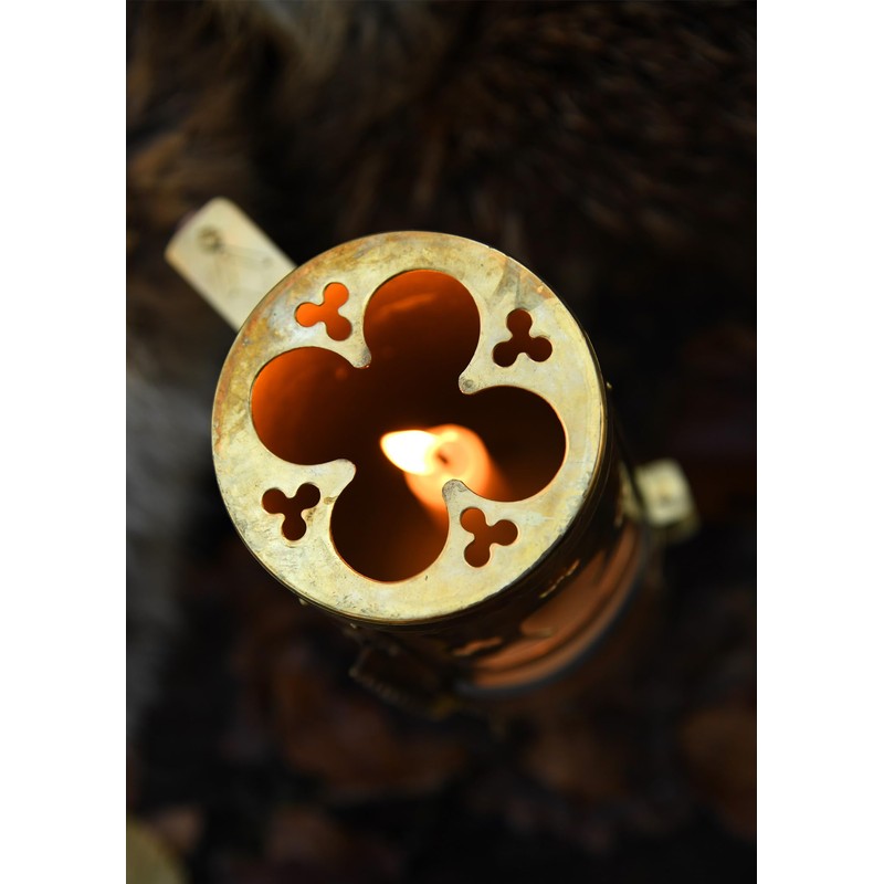 Brass Lantern with Horn Door