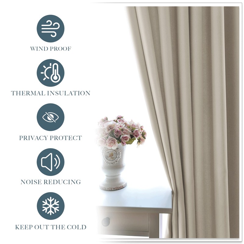 PONY DANCE Blackout Small Window Curtains - Thermal Insulated Curtains