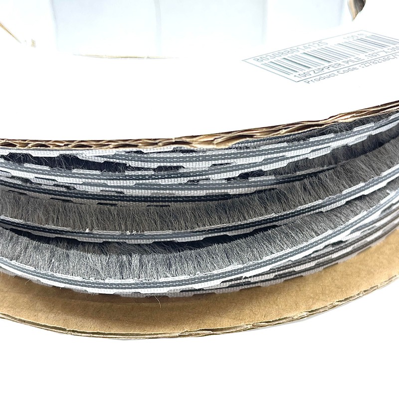 CRL Zipper Pile Weatherstrip .187" Backing - .450" Pile Height