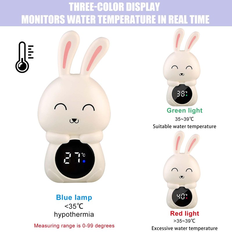 Digital Baby Bath Thermometer, Baby Accurate Water Thermometer with LED