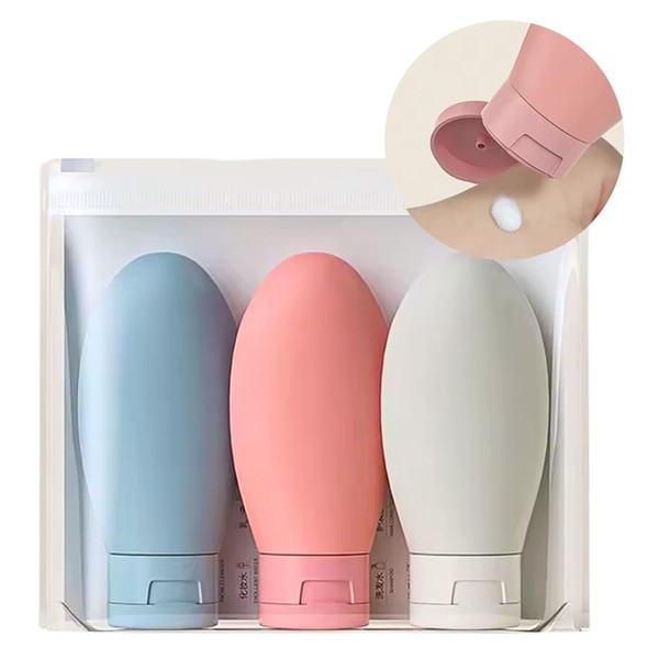 VERALY.MX | Botellas de Viaje Avion 3 Piezas de Contenedores