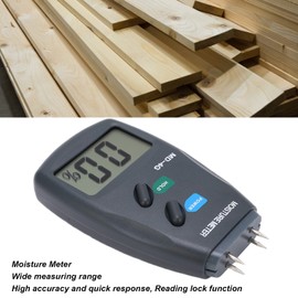 MD‑4G LCD Wood Moisture Meter ABS Digital Moisture Meter with High Accuracy Reading Lock Function for Measuring Wood Paper Bamboo 0°C~40°C (32°F~104°F) 0~70% Rh