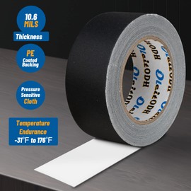 3 Inch Black Gaffers Tape -12 Roll Multi Pack Bulk -30 Yards per Roll - Easy Tear, No residue Non Reflective Gaff Tape -Waterproof Matte Cloth Gaffing Tape for Professional Photography, Filming, Stage