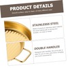 Operitacx Stainless Steel Pizza Plate Perforated Baking Tray for Even